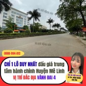 chỉ 1 lô duy nhất – đất đấu giá trung tâm hành chính huyện mê linh, đất vành đai 4